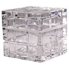 Cut Crystal Square Box with Lid by Tiffany&Co
