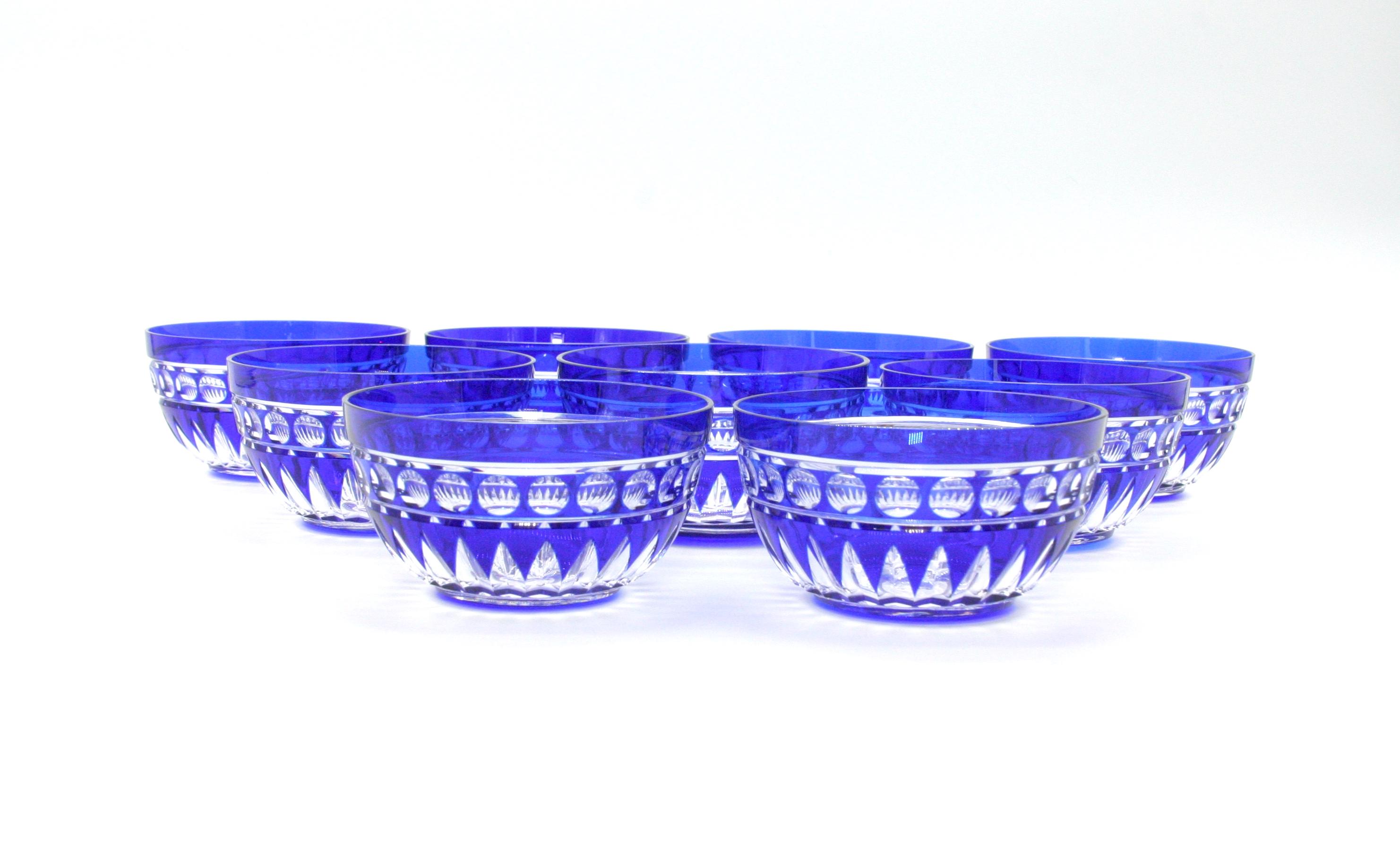Cut Crystal Tableware Serving Bowl Service / 9 People For Sale 3