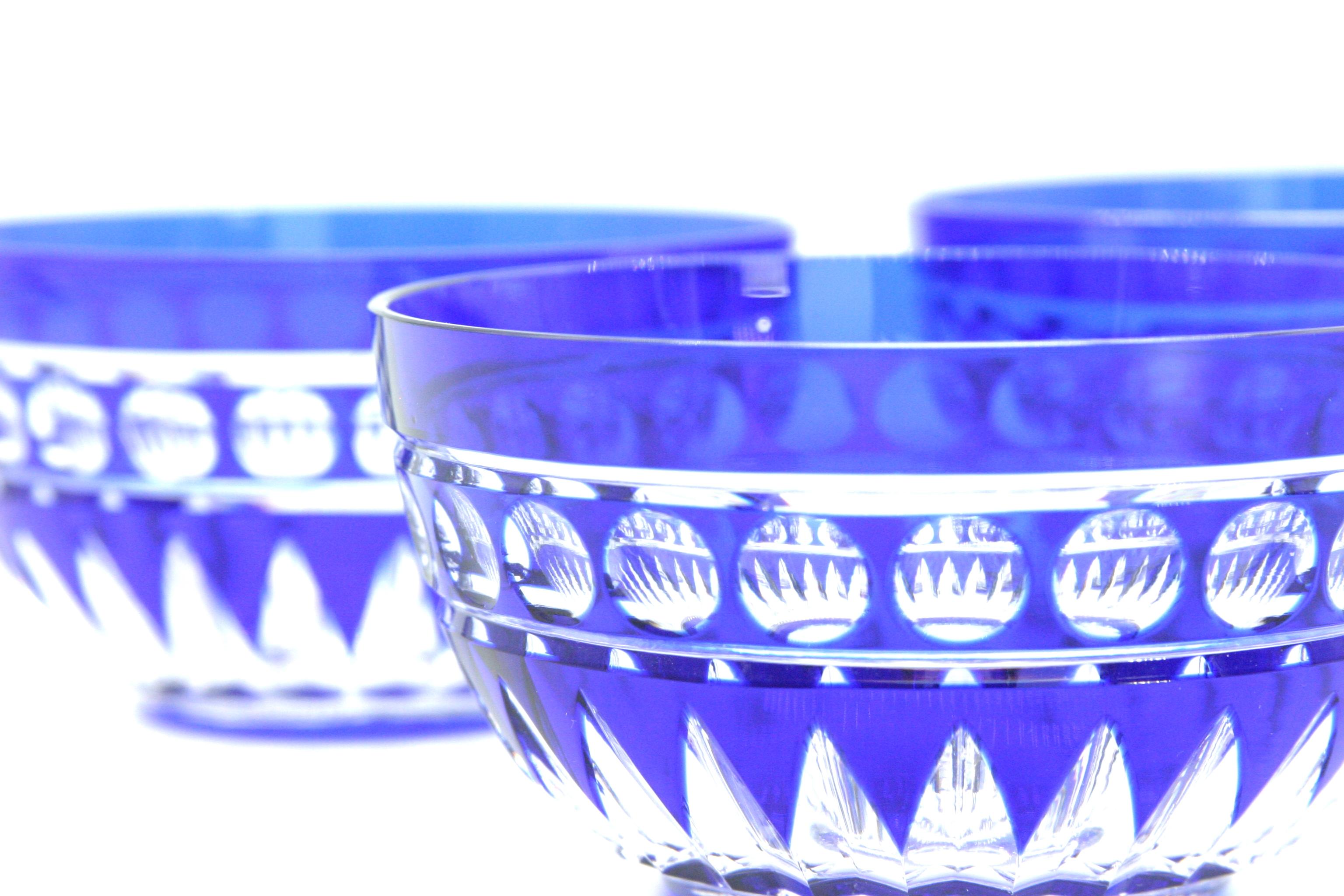 Cut Crystal Tableware Serving Bowl Service / 9 People For Sale 4