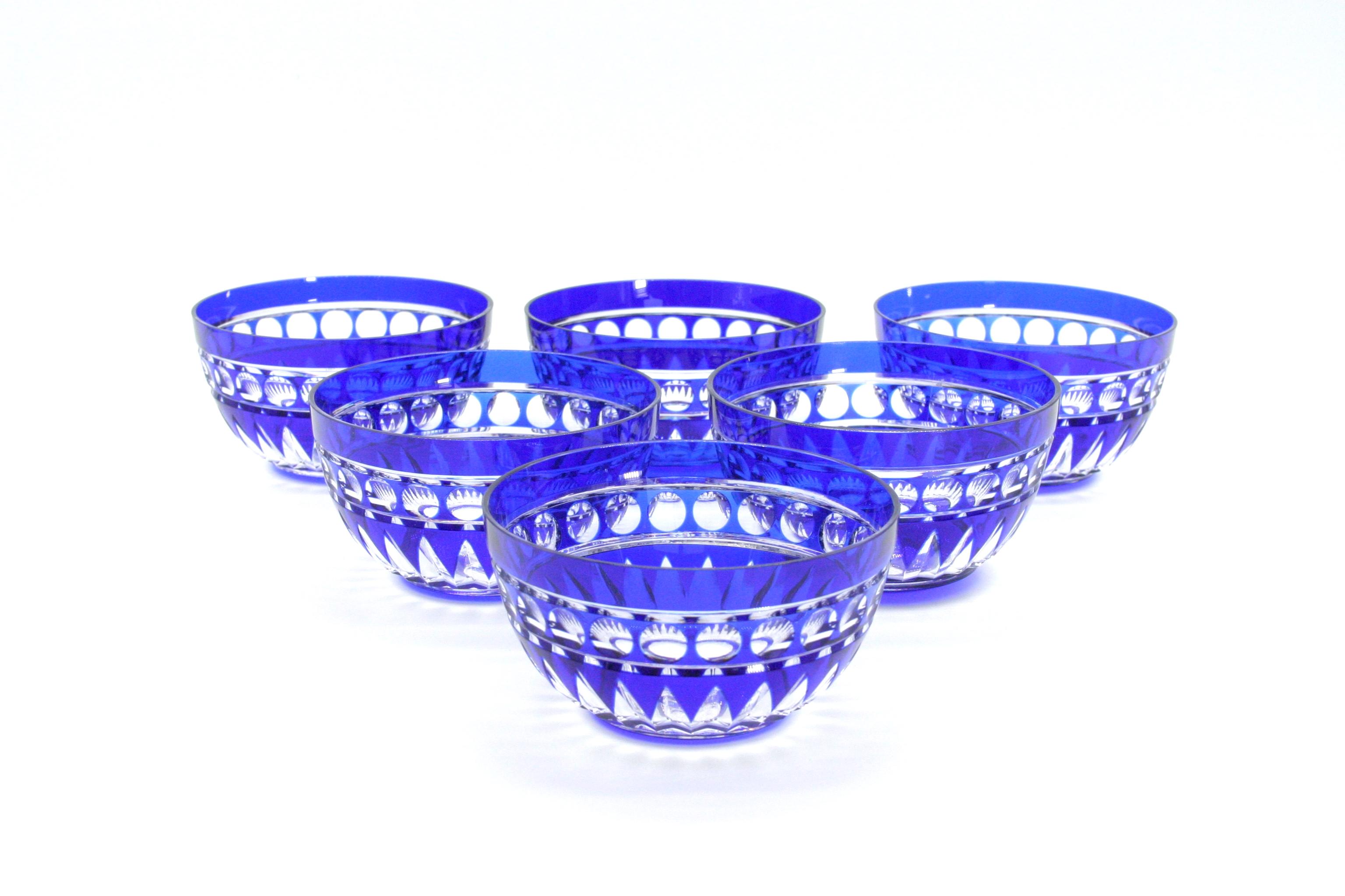 Cut Crystal Tableware Serving Bowl Service / 9 People In Good Condition For Sale In Tarry Town, NY