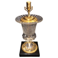 Cut Crystal Urn Form Lamp