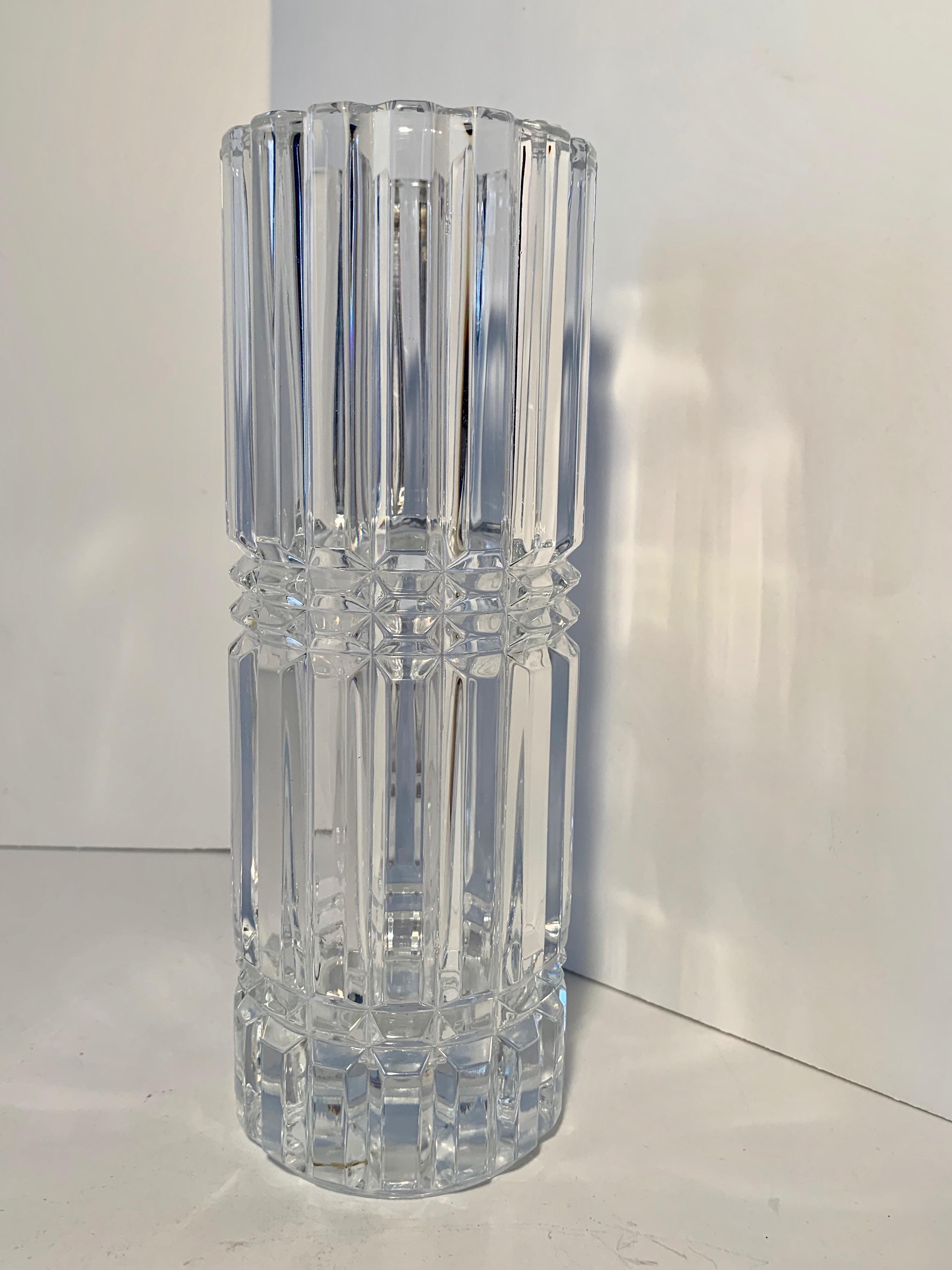 Cut Crystal Vase In Good Condition In Los Angeles, CA