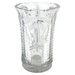 Cut Crystal Vase or Hurricane Candle Holder