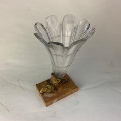 Cut Glass and Ormolu Horn Shaped Vase