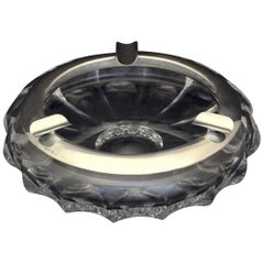 Cut Glass and Sterling Silver Cigar Ashtray, circa 1925