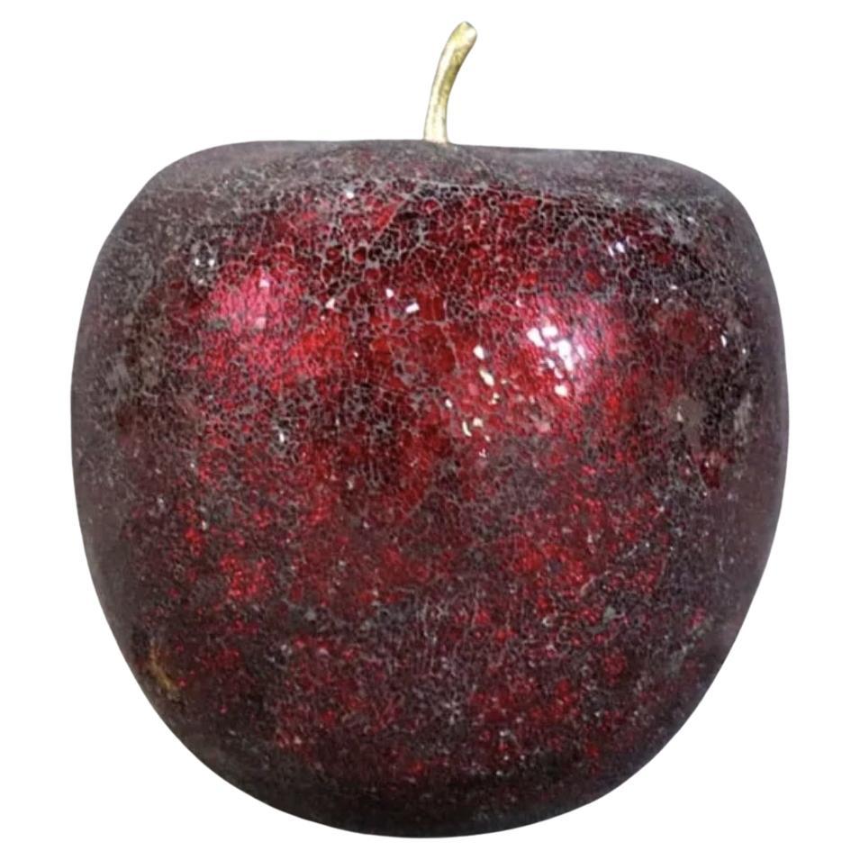 Escultura de vidrio tallado "Gran Manzana