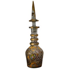 Cut Glass Bottle with Oriental Decor, Bohemia, Early 19th Century