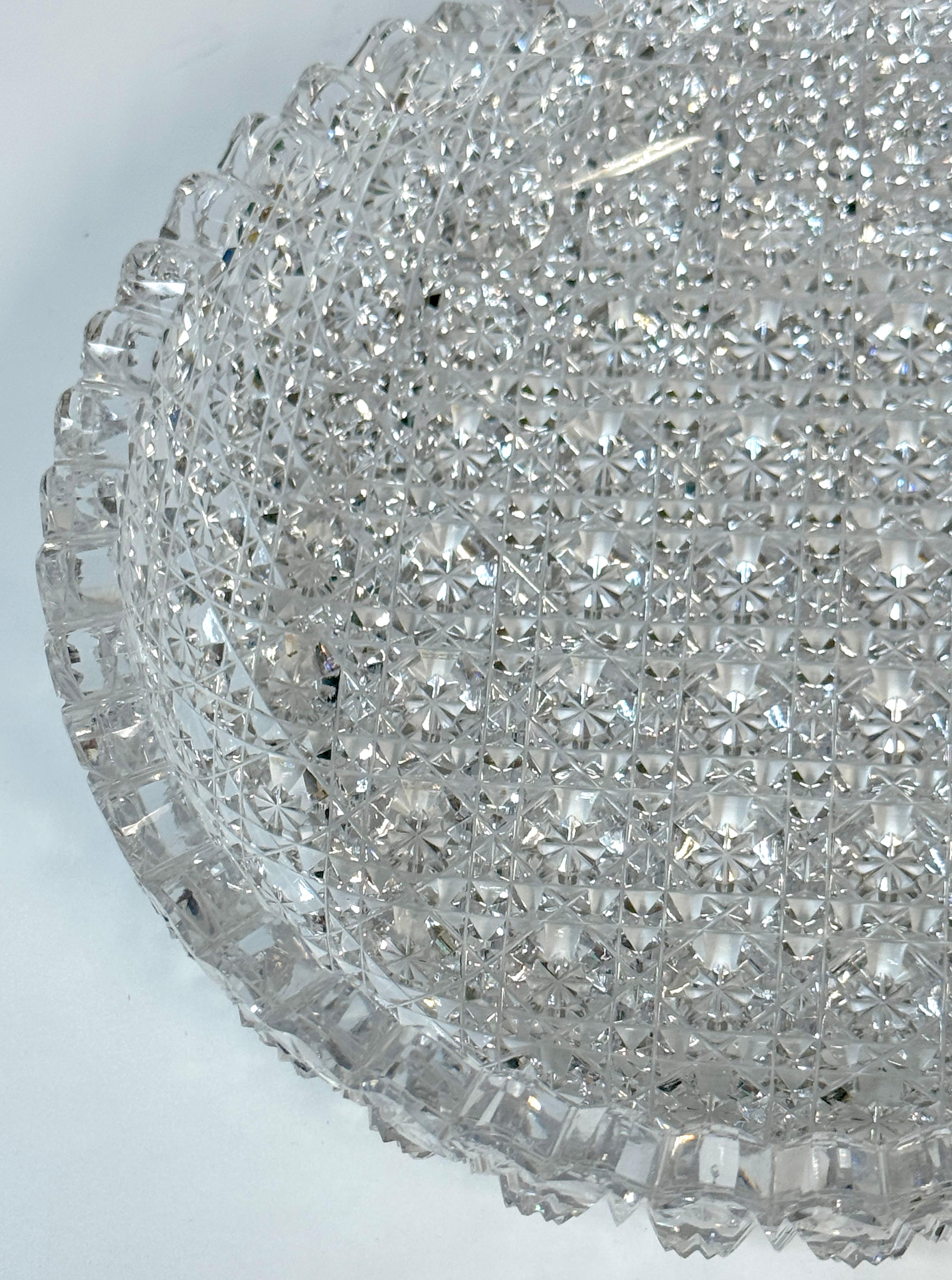 Rare or Custom Order American Brilliant Cut Glass Bowl, Attrib. Hawkes For Sale 4