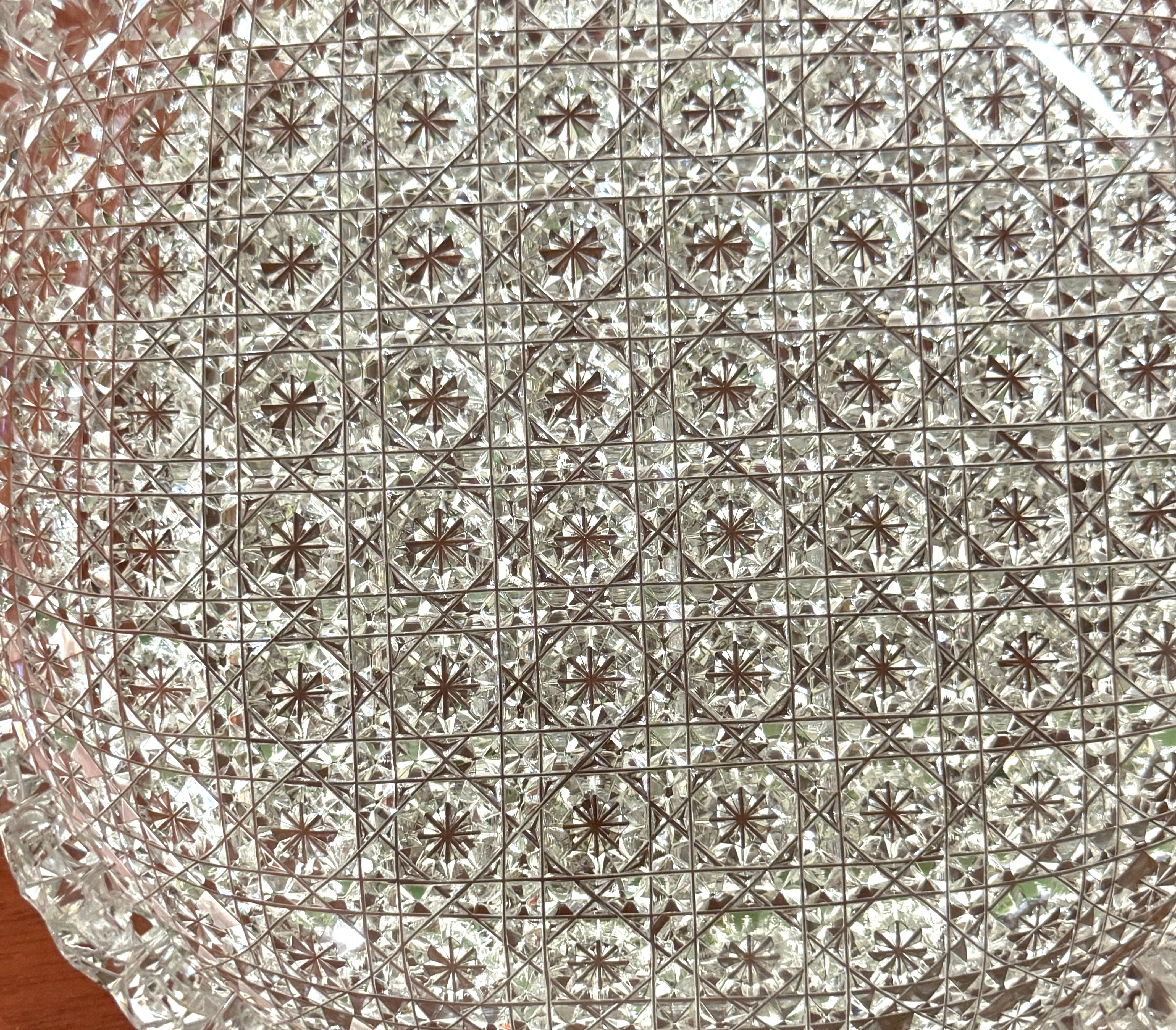 Late Victorian Rare or Custom Order American Brilliant Cut Glass Bowl, Attrib. Hawkes For Sale