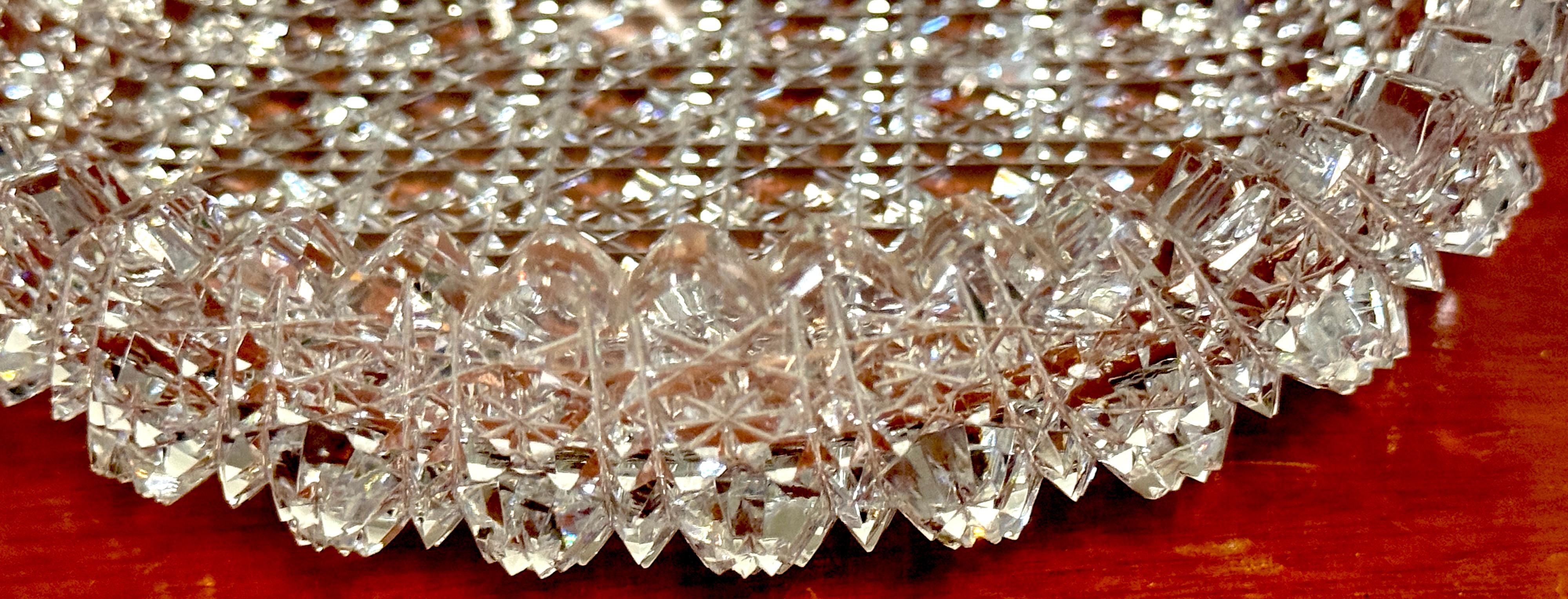 20th Century Rare or Custom Order American Brilliant Cut Glass Bowl, Attrib. Hawkes For Sale