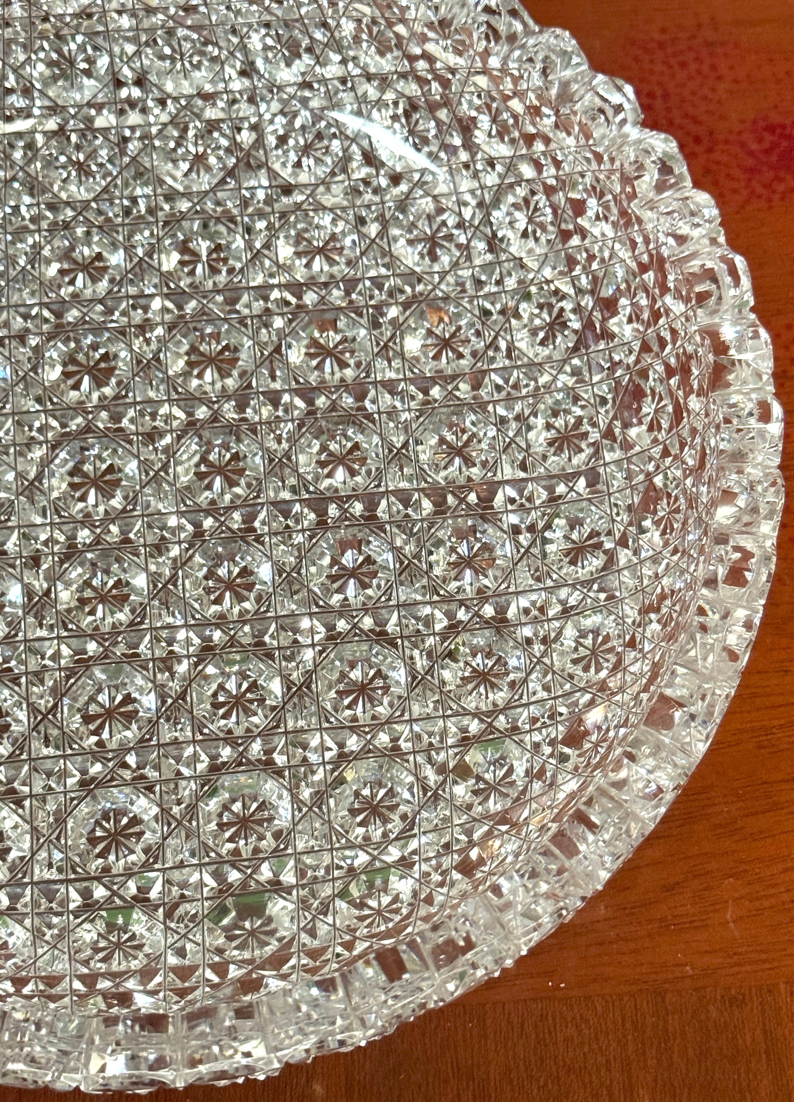 Rare or Custom Order American Brilliant Cut Glass Bowl, Attrib. Hawkes For Sale 1