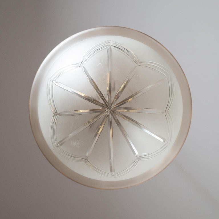 Mid-20th Century Cut Glass Ceiling Light, circa 1940 For Sale