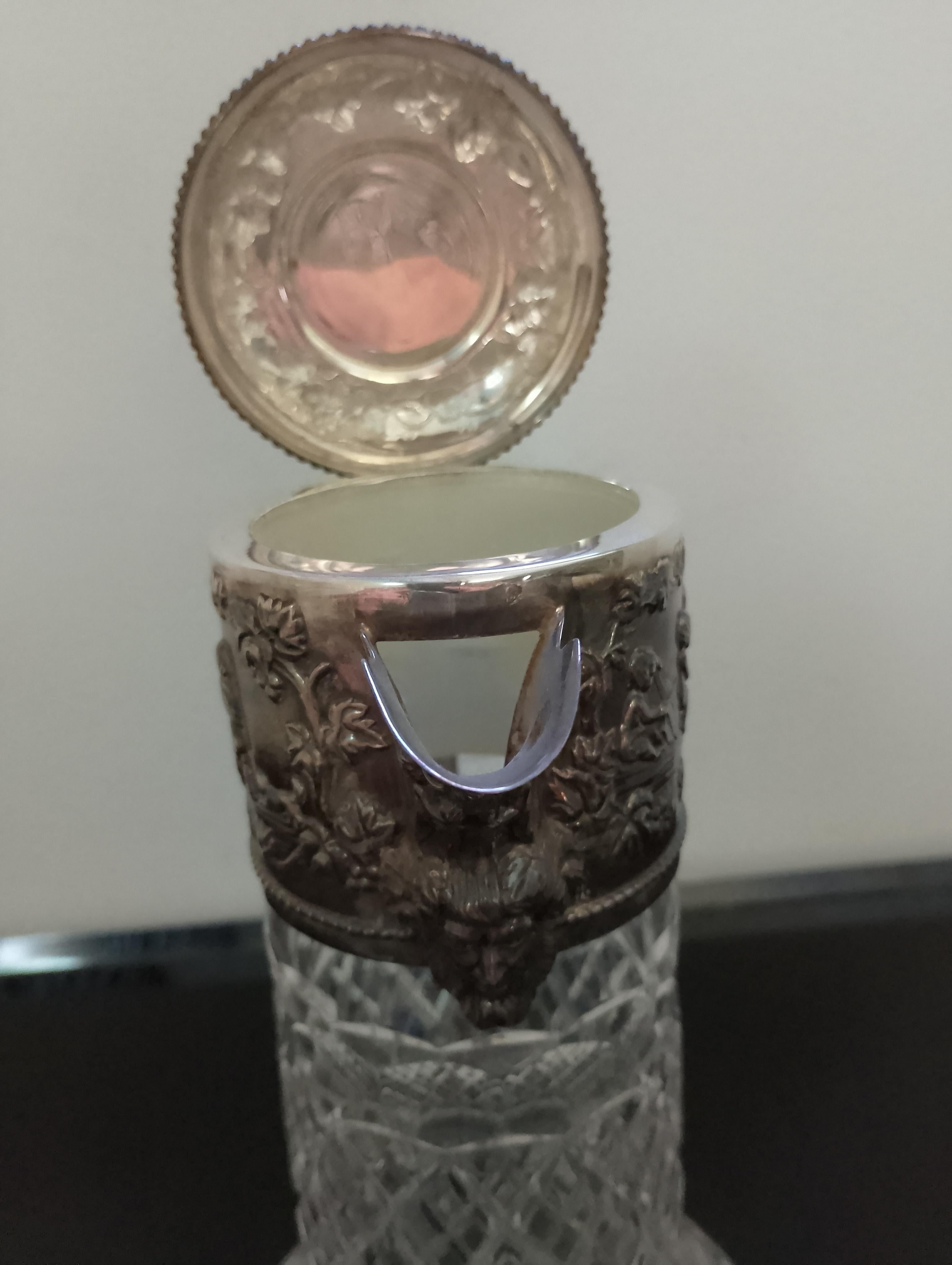 Cruche à claret en verre taillé, Italie 1940 Bon état - En vente à Catania, IT