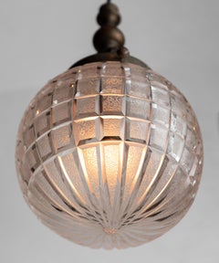 Cut Glass Globe Pendant
