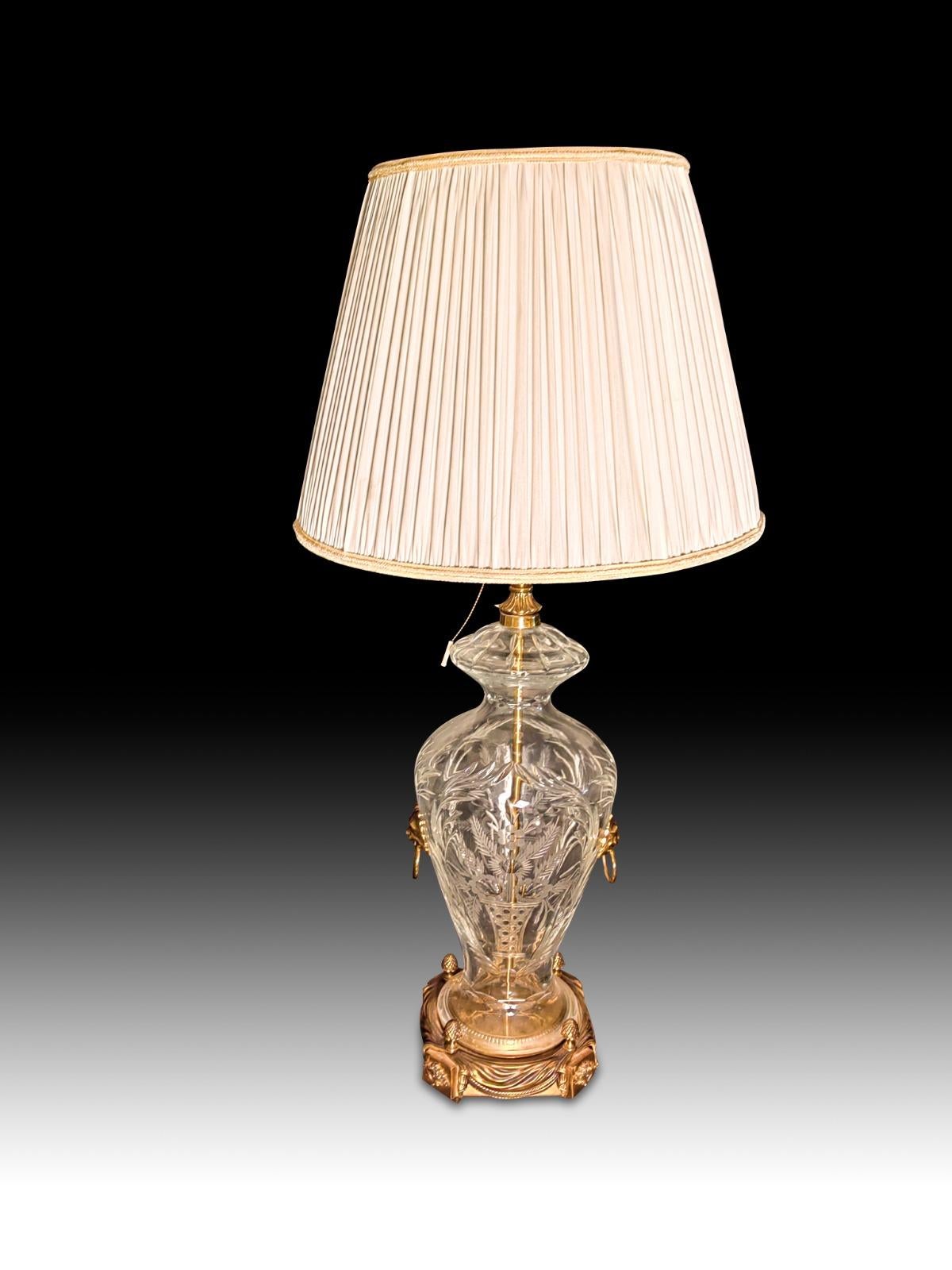 Cut Glass Lamp, 20th Century In Good Condition In Madrid, ES