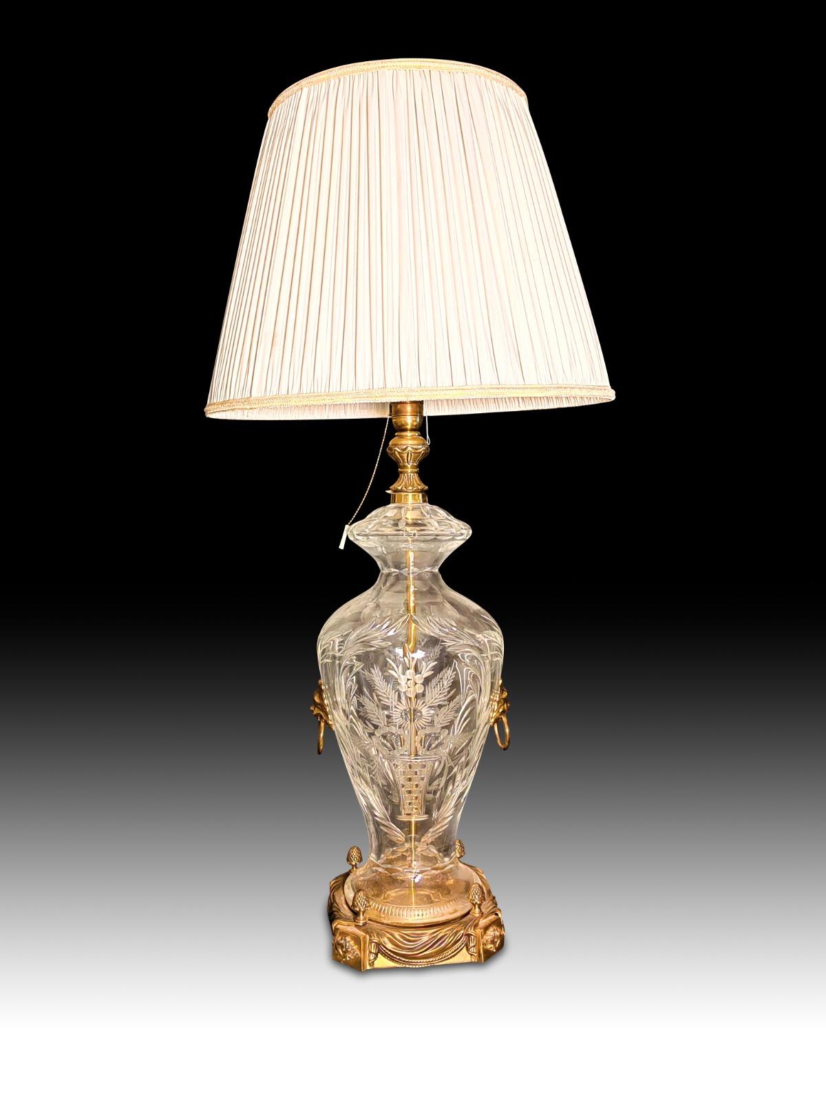 Cut Glass Lamp, 20th Century 1