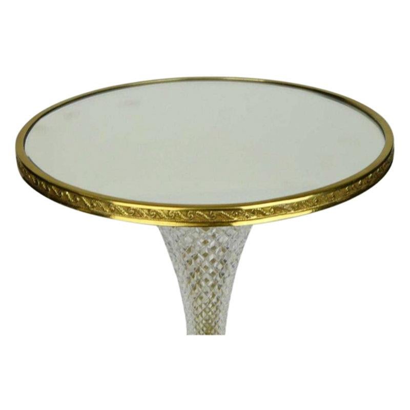 French Cut Glass Occasional Table probably by Baccarat
