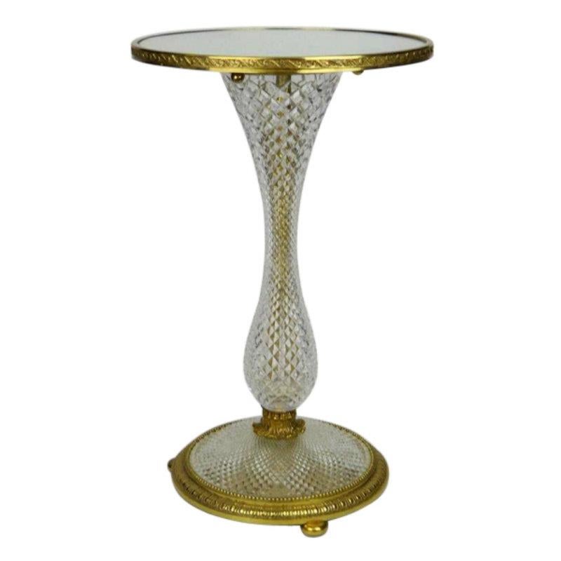 Cut Glass Occasional Table probably by Baccarat