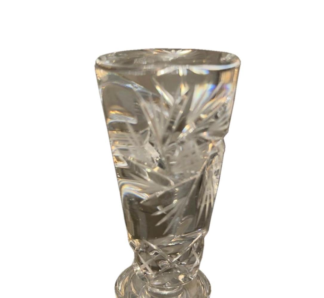 Parfümflasche aus geschliffenem Glas (20. Jahrhundert) im Angebot