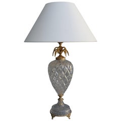 Cut Glass Pineapple Table Lamp