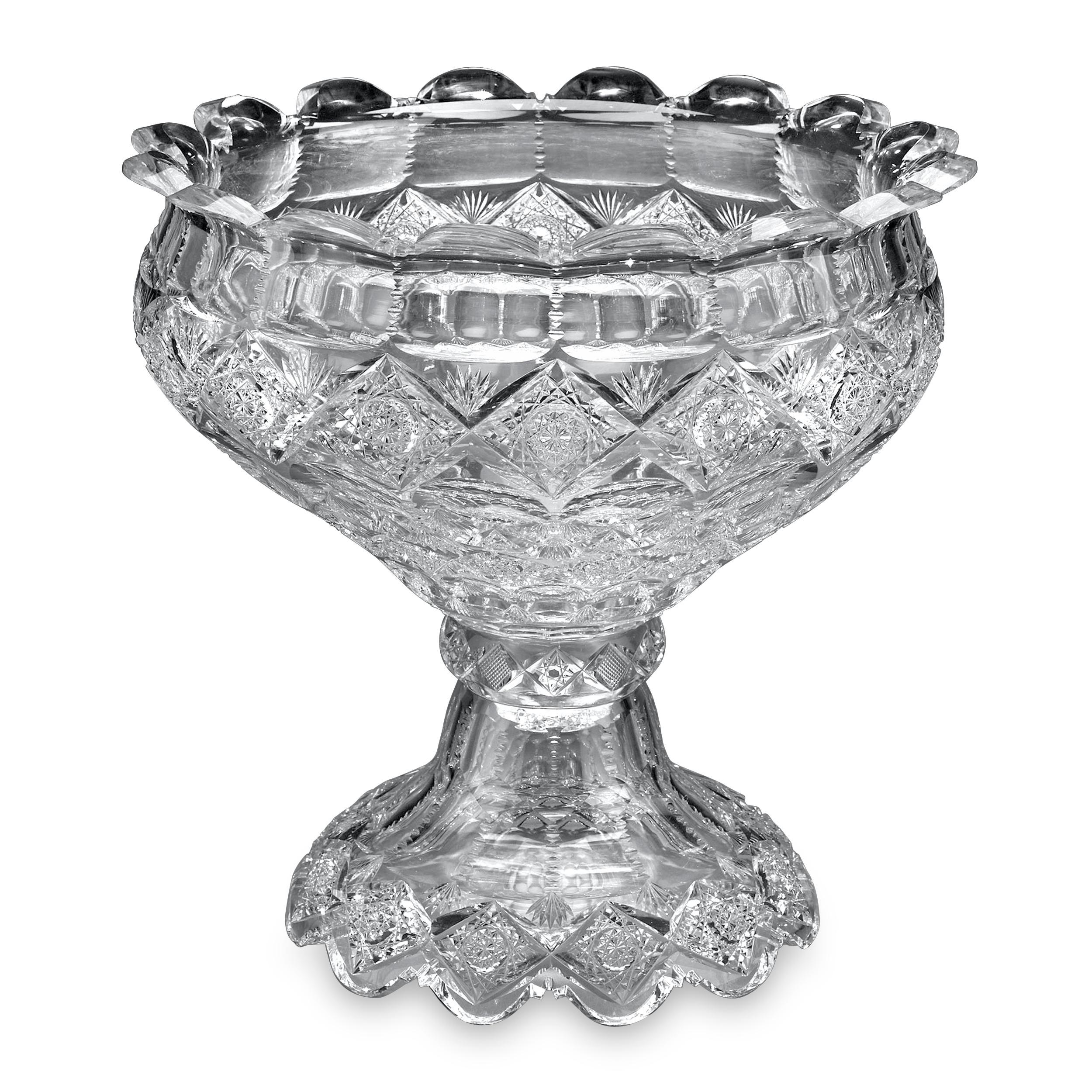 Other Cut Glass Punch Bowl by Sinclaire For Sale