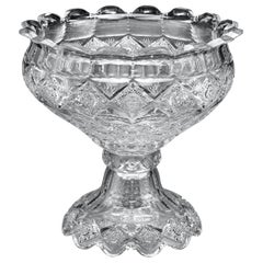 Antique Cut Glass Punch Bowl by Sinclaire