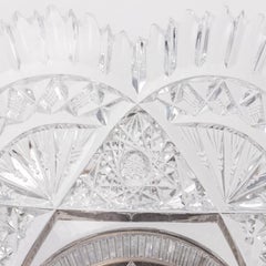 Cut-Glass Punch Bowl on 800 Sterling Silver Base