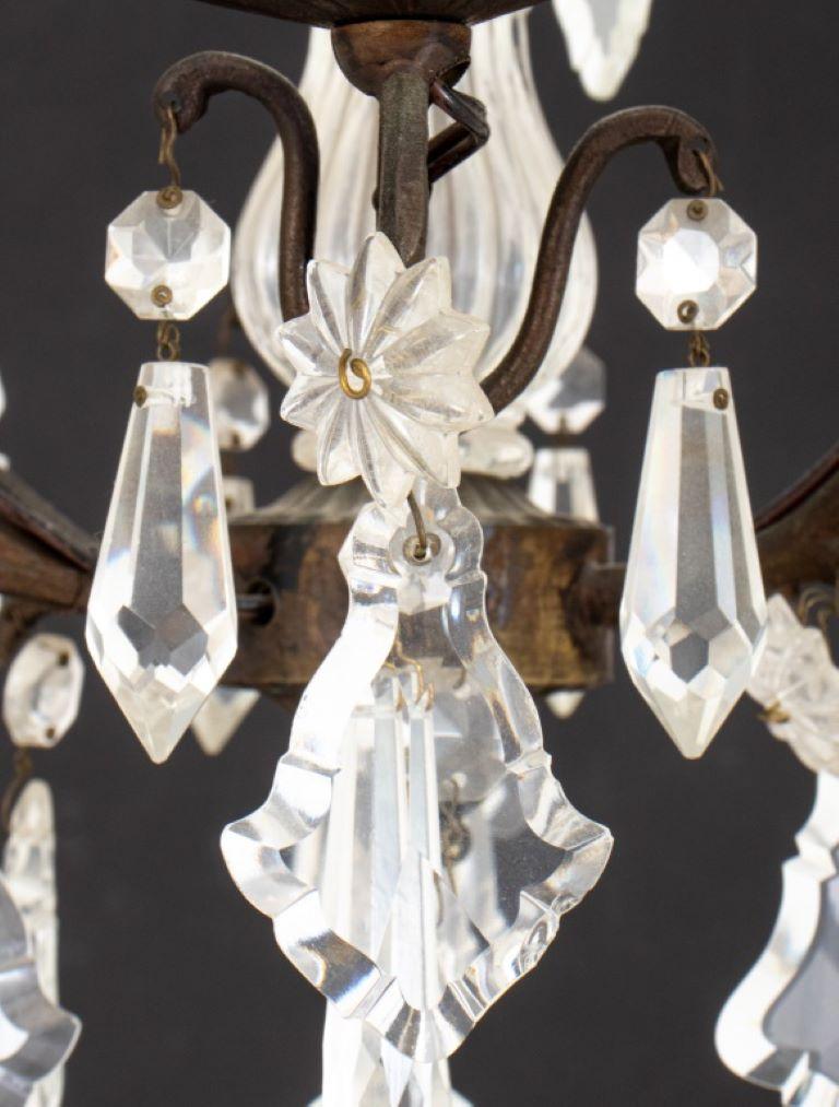 Cut Glass Six Arm Candlestick Style Chandelier For Sale 1