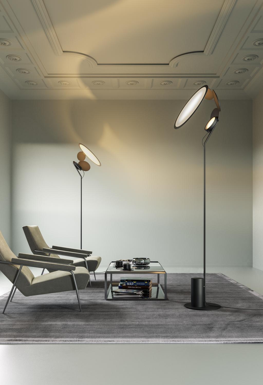 Winner of a “Gooddesign” award 2019/2020 for the Lighting category, Cut is the result of a long design process between Axolight and Timo Ripatti, aimed at the design of an adjustable lamp, that can be positioned on three points and never glares.