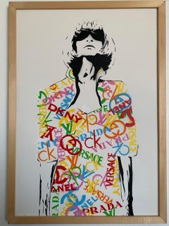 ANNA WINTOUR Original Stencil Spray Paint on Canvas
