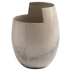 Cut Naked Raku Clear Medium Vase by Studionudo