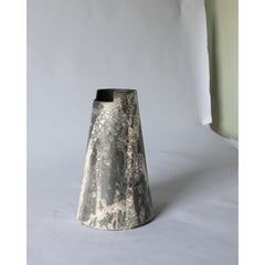Cut Naked Raku Dark High Vase by Studionudo
