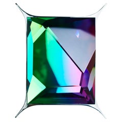 Cut Optical Glass Wall Sculpture by Lukas Novak
