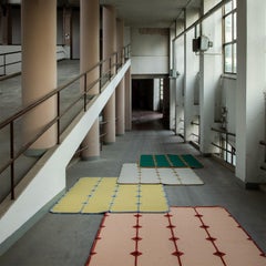 Cut Out Beige New Zealand Wool & Tencel Rug by Marcante-Testa