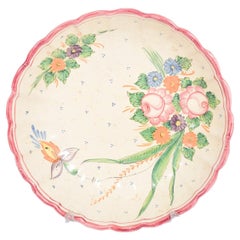 Soucoupe en céramique découpée Décoration polychrome