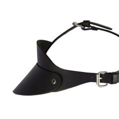 Cut-Out Leder Visor Cap + Verstellbare Schnalle Detail