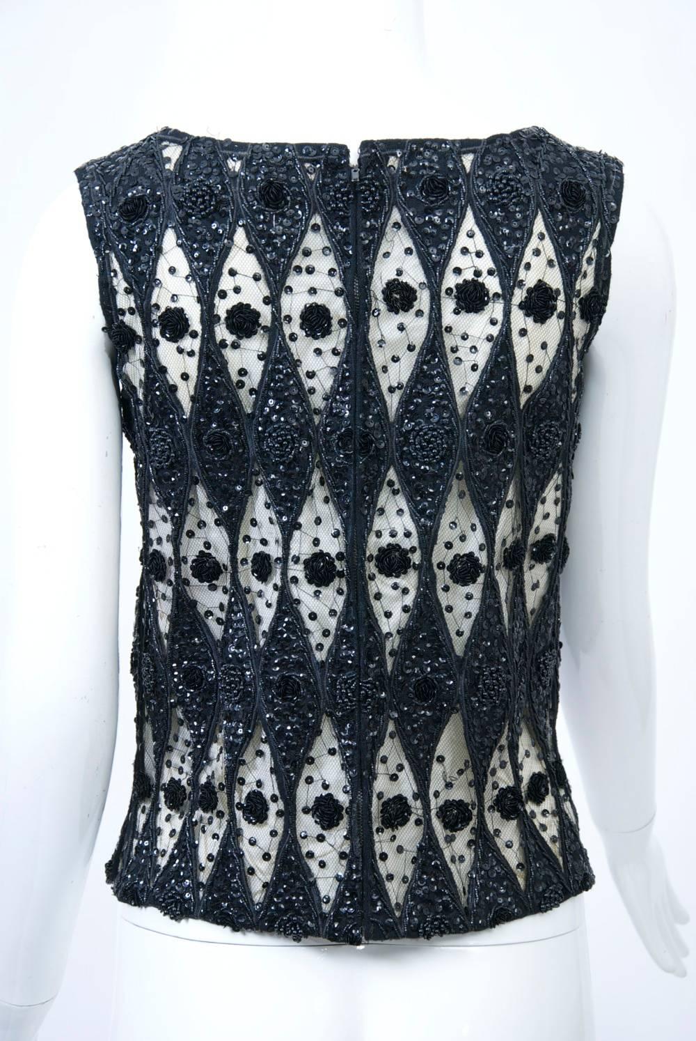 Women's Cut-Out Sequin Shell For Sale