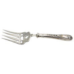 Cut-out silver fish fork
