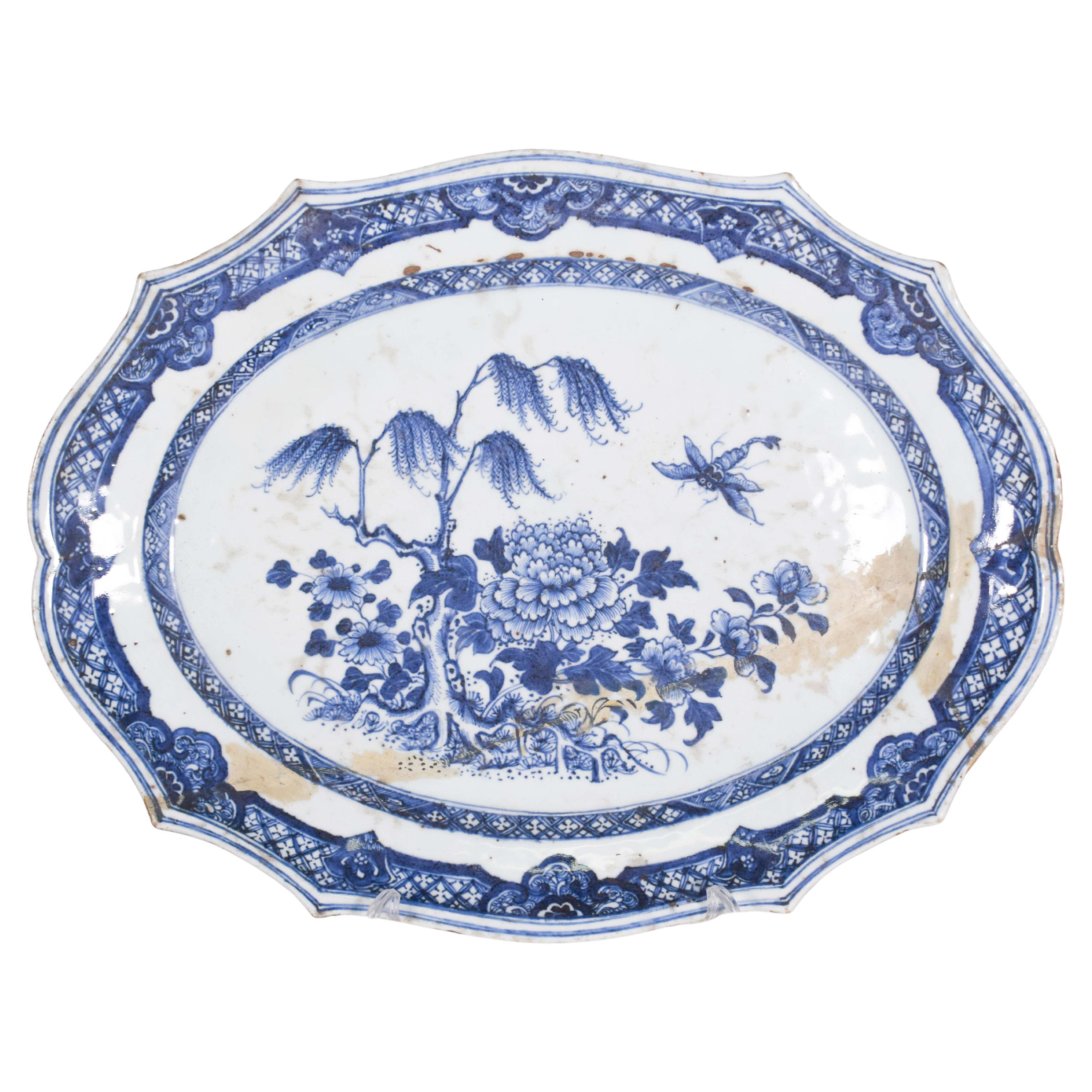 Bandeja recortada de porcelana china para exportación