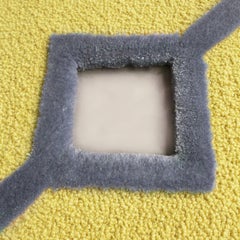 Cut Out Yellow New Zealand Wool & Tencel Rug by Marcante-Testa