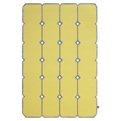 Cut Out Yellow New Zealand Wool & Tencel Rug by Marcante-Testa