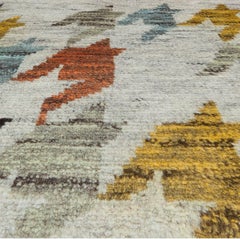 Cut-Pile Abstract Rug in and Multicolor "Pixel Drift" by Doris Leslie Blau