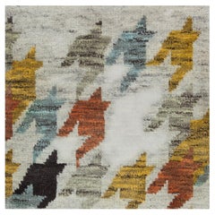 Cut-Pile Abstract Rug in and Multicolor "Pixel Drift" by Doris Leslie Blau