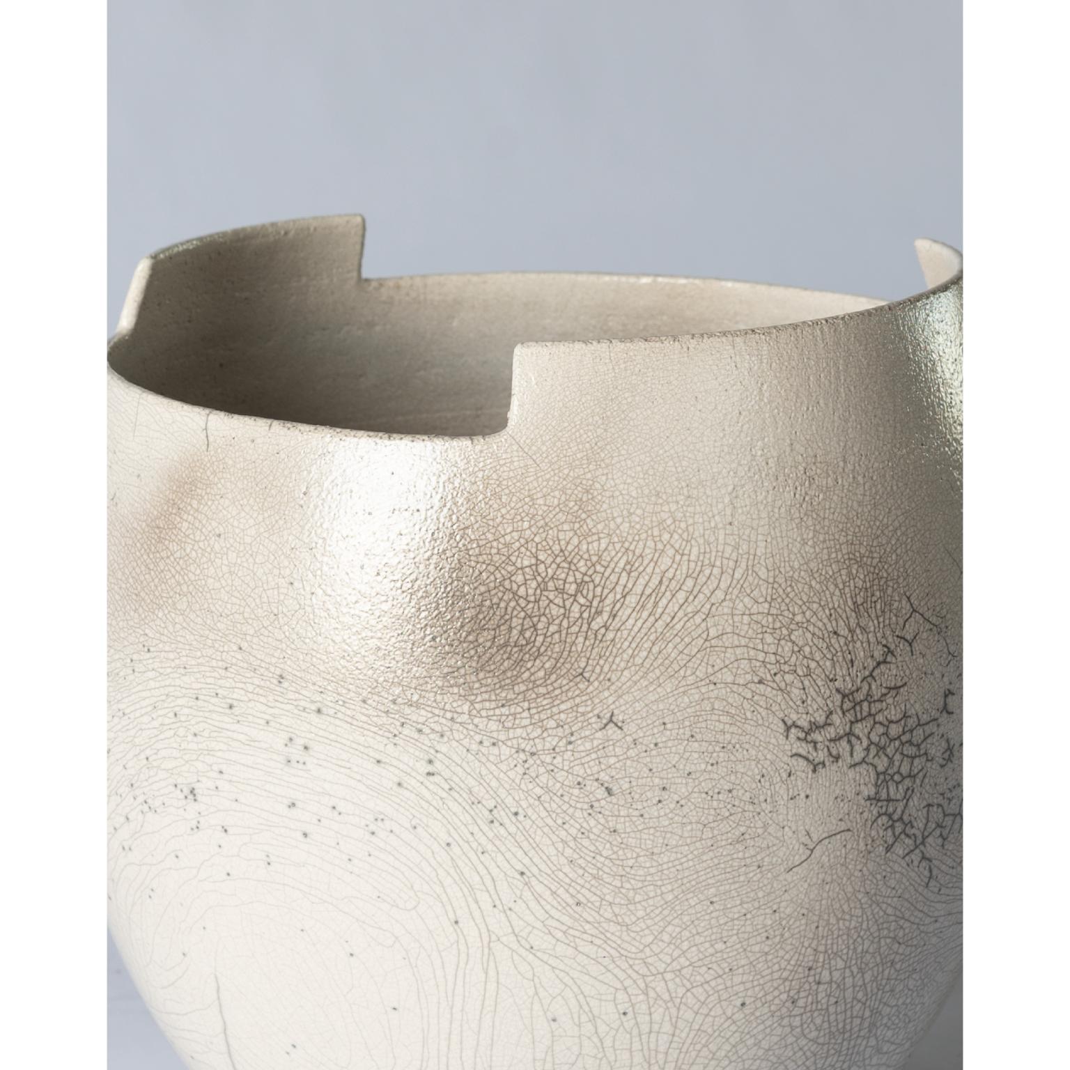 Postmoderno Vaso piccolo Cut Raku Naked Clear di Studionudo in vendita