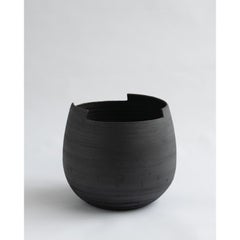 Cut Smoked Black Small Vase by Studionudo