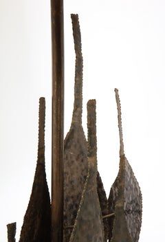 Lampe en acier ajouré de Fantoni, Italie, années 1960