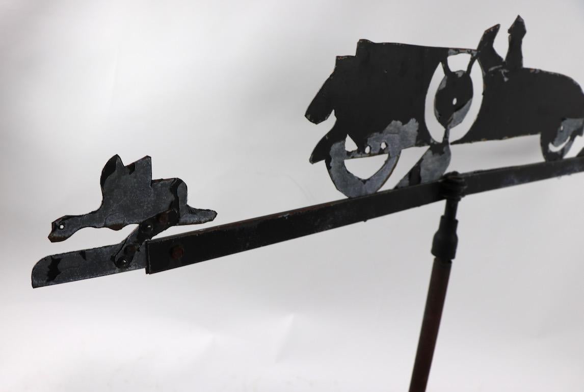 Cut Steel Weathervane with Automobile in Silhouette 18