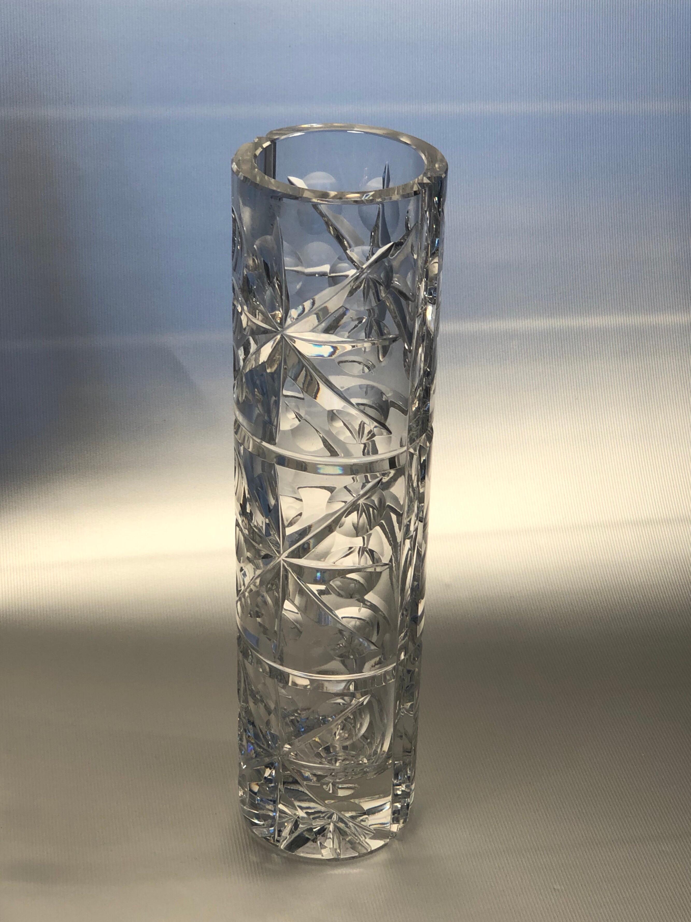 Cut to Clear Fine Crystal Crown Genuine Vase, Western Germany SALE In Good Condition In Sofia, BG