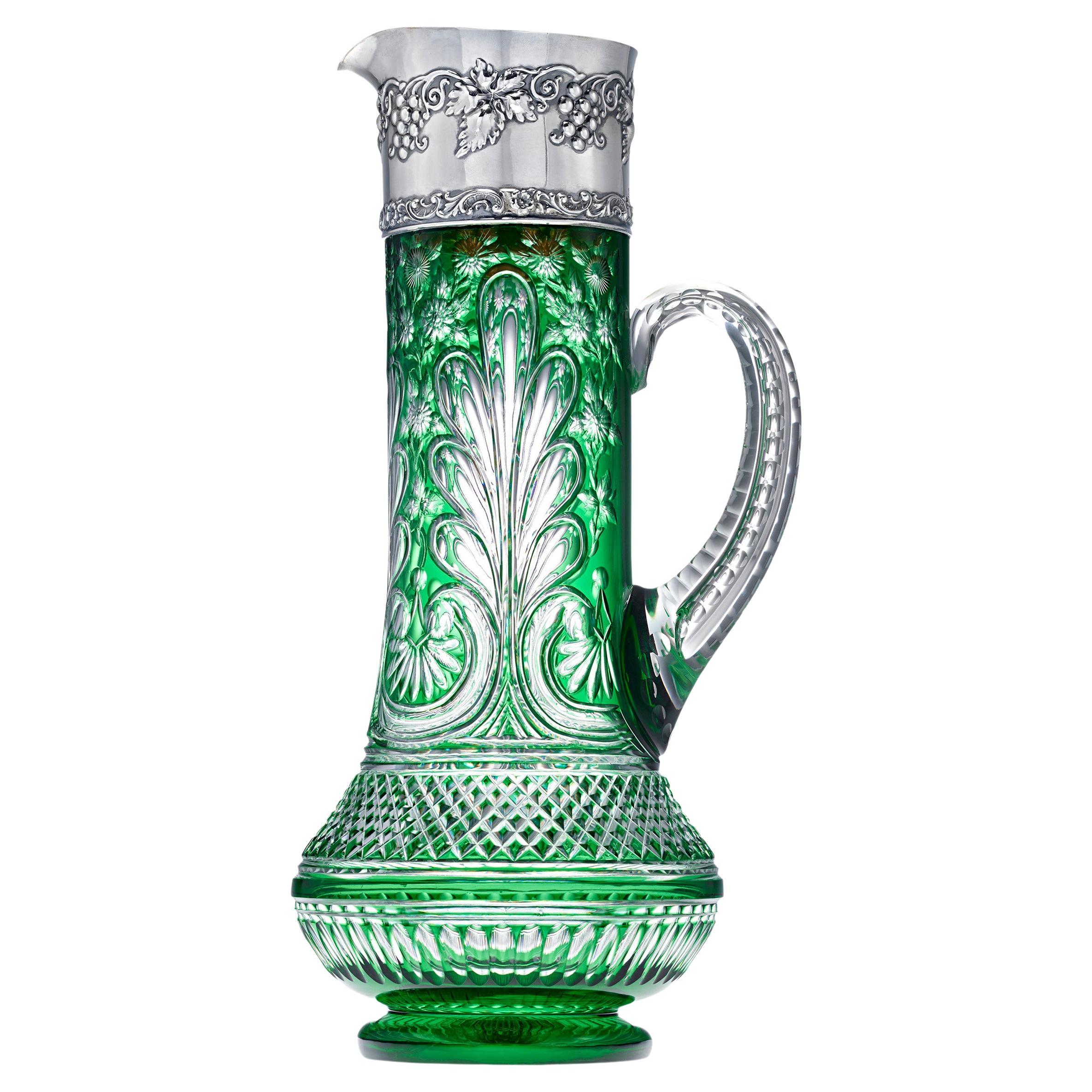 Cut to Clear Glass Pitcher by Stevens & Williams