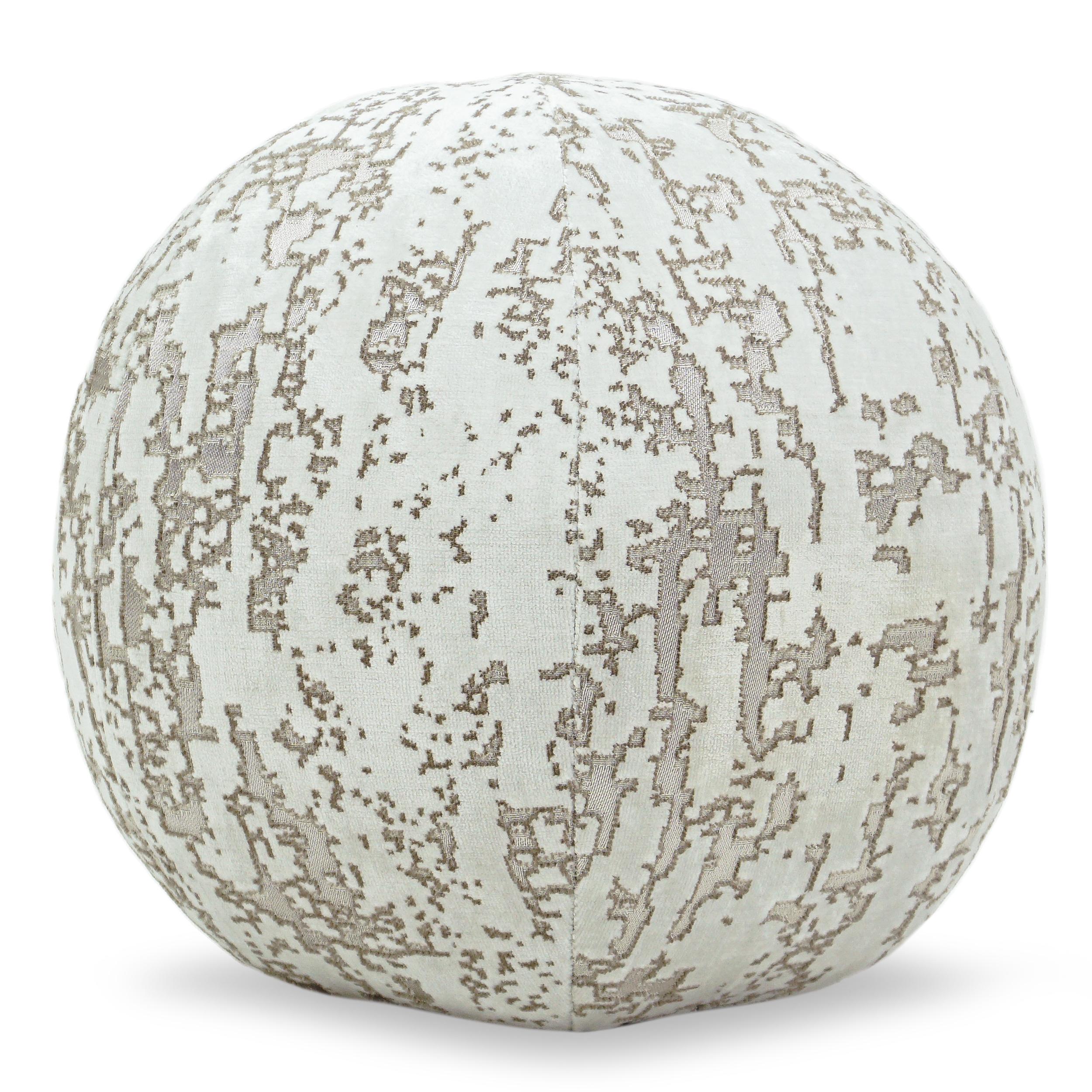 Cut Velvet Ball Pillow In New Condition For Sale In Greenwich, CT